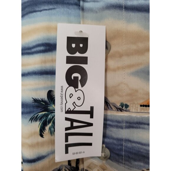 Vintage Pierre Cardin Hawaiian Shirt XLT Tall 100% Cotton Korea Tropical Camp Sh - Picture 6 of 10